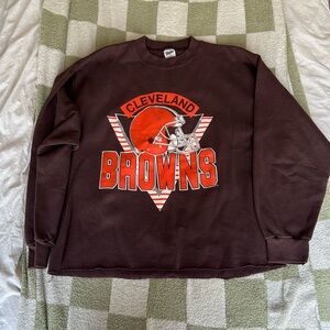 🐶 MADE IN USA - VINTAGE - CLEVELAND BROWNS CREWNECK 🐶